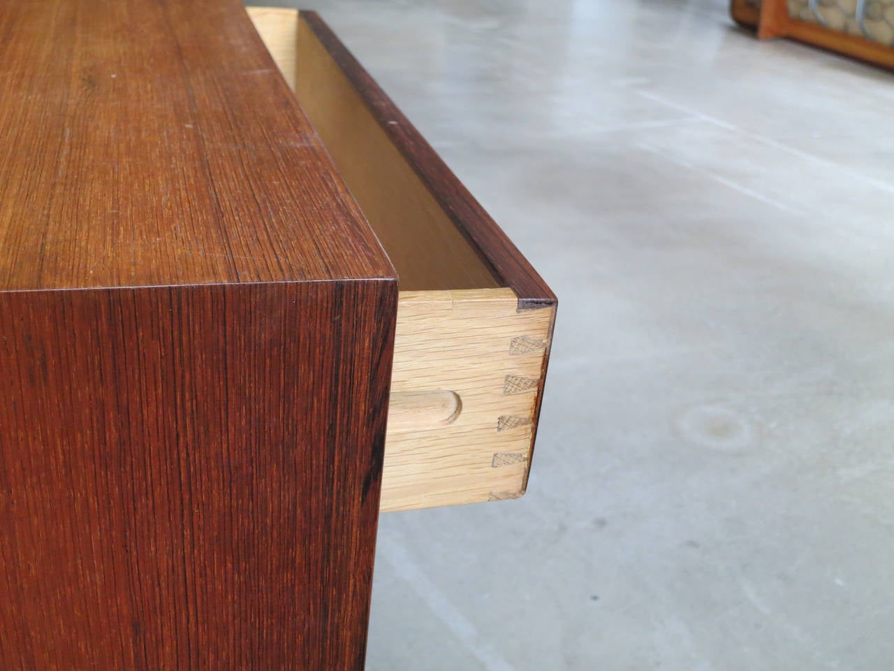 Beautifully Proportioned Rosewood Cabinet in Two Sections by Ole Wanscher In Good Condition For Sale In New York, NY