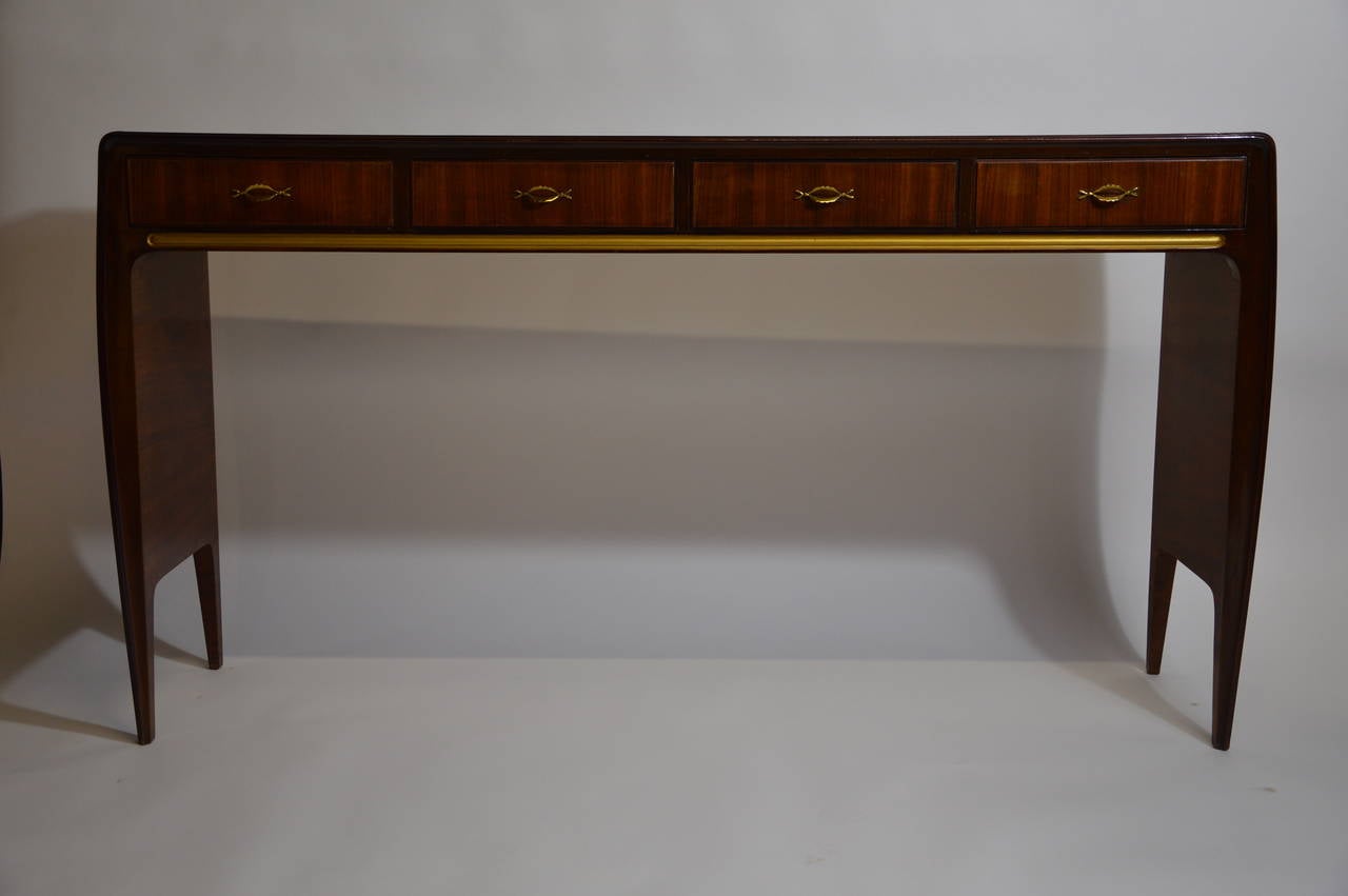 High Console Table in Palissander wood For Sale 2