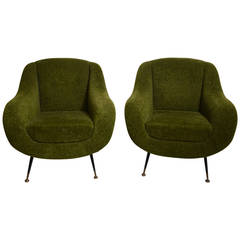 Retro Pair of Italian armchairs circa 60'