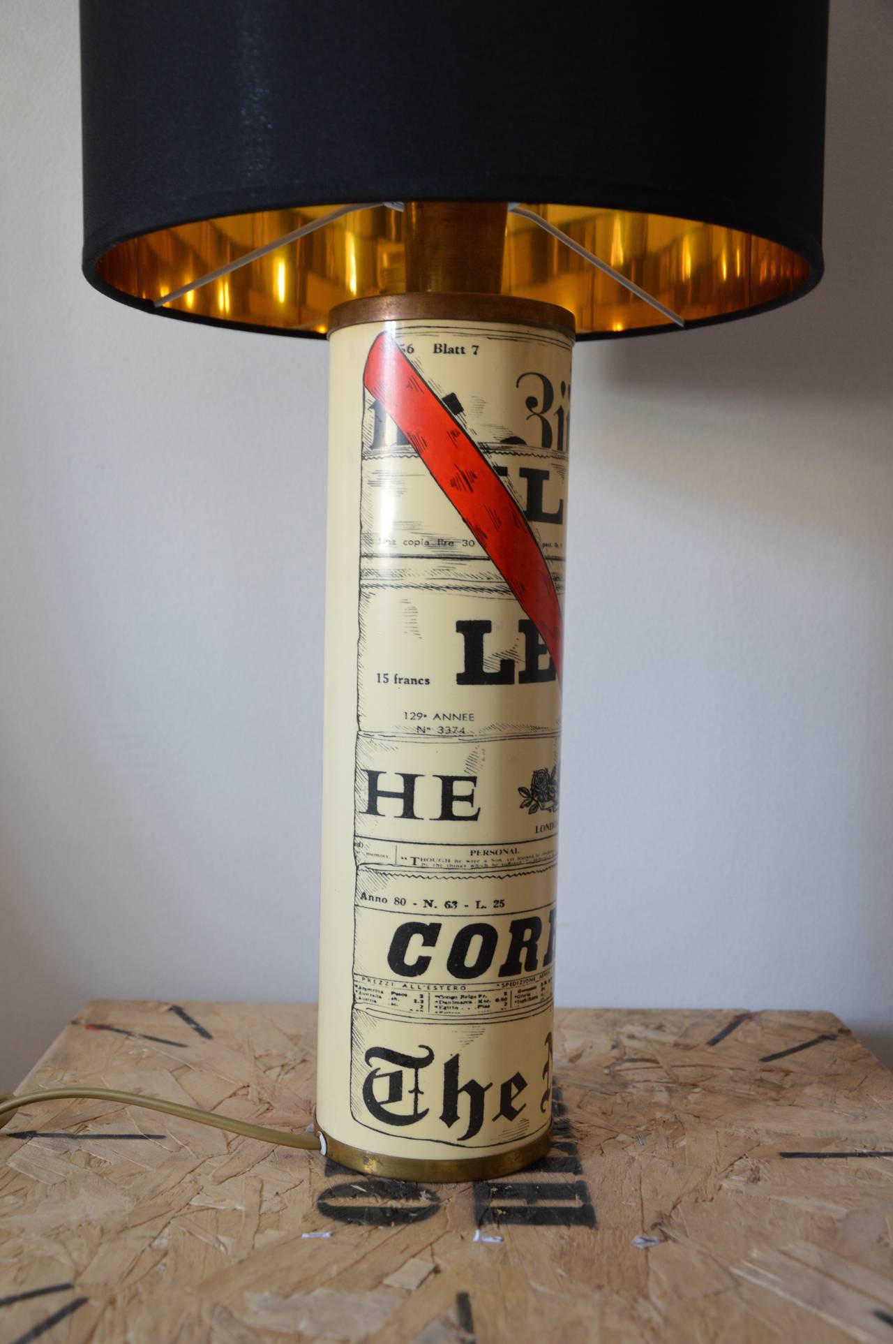 Table lamp by Piero Fornasetti In Excellent Condition For Sale In Nice, FR