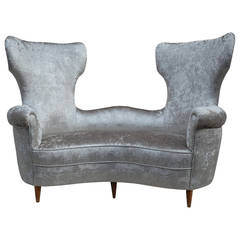 Vintage Particular grey sofa for two person