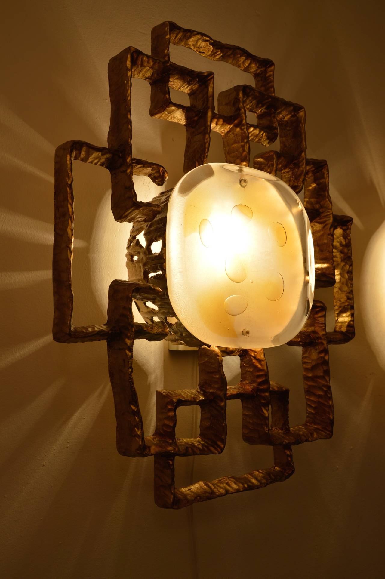 Pair of Sconces by Angelo Brotto for Esperia Edition In Excellent Condition For Sale In Nice, FR
