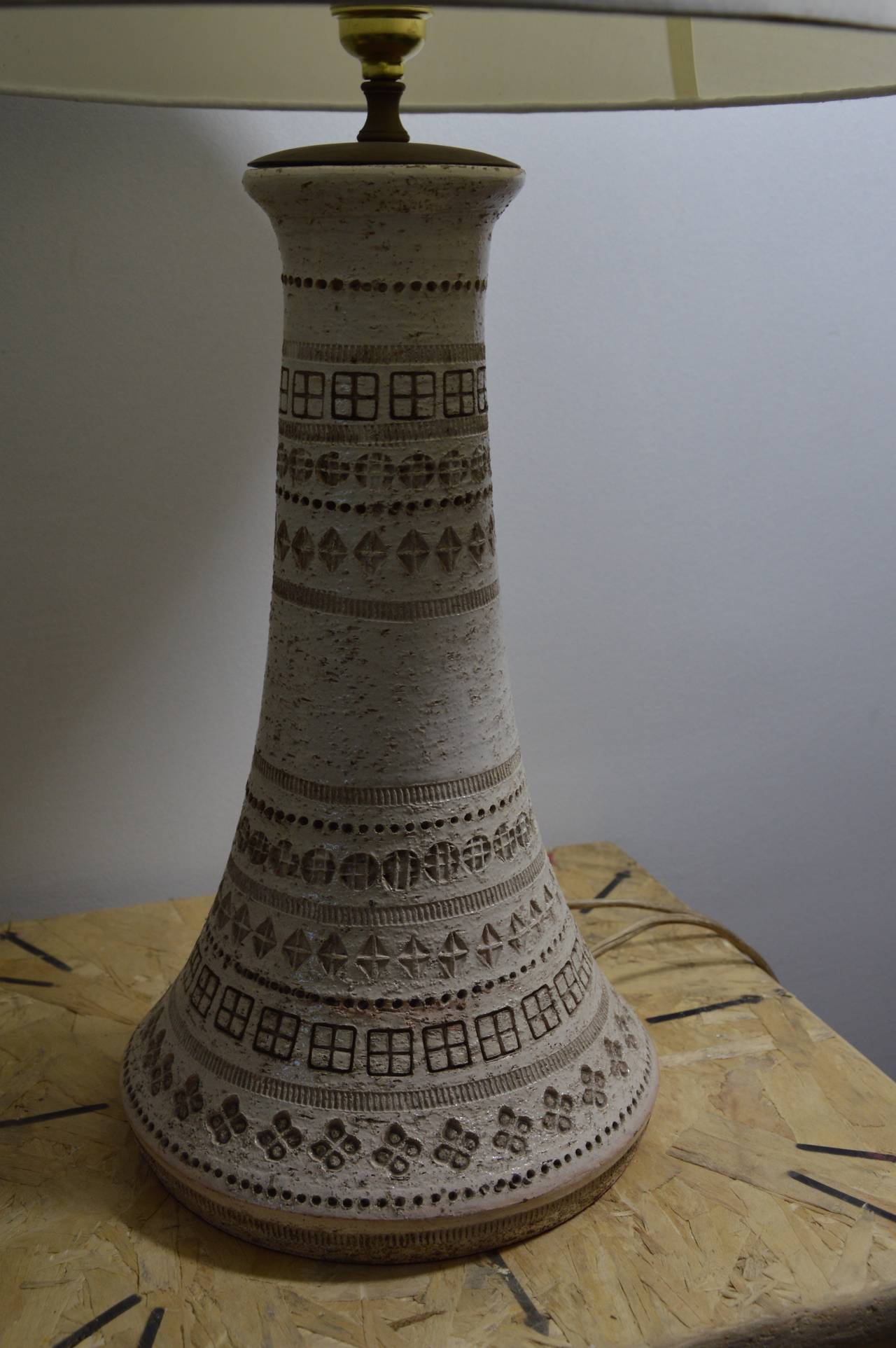 Italian Table Lamp in Ceramic by Bitossi, circa 1950