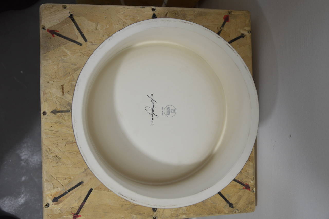Italiano Fruttiera in ceramica bianca di Bitossi in vendita