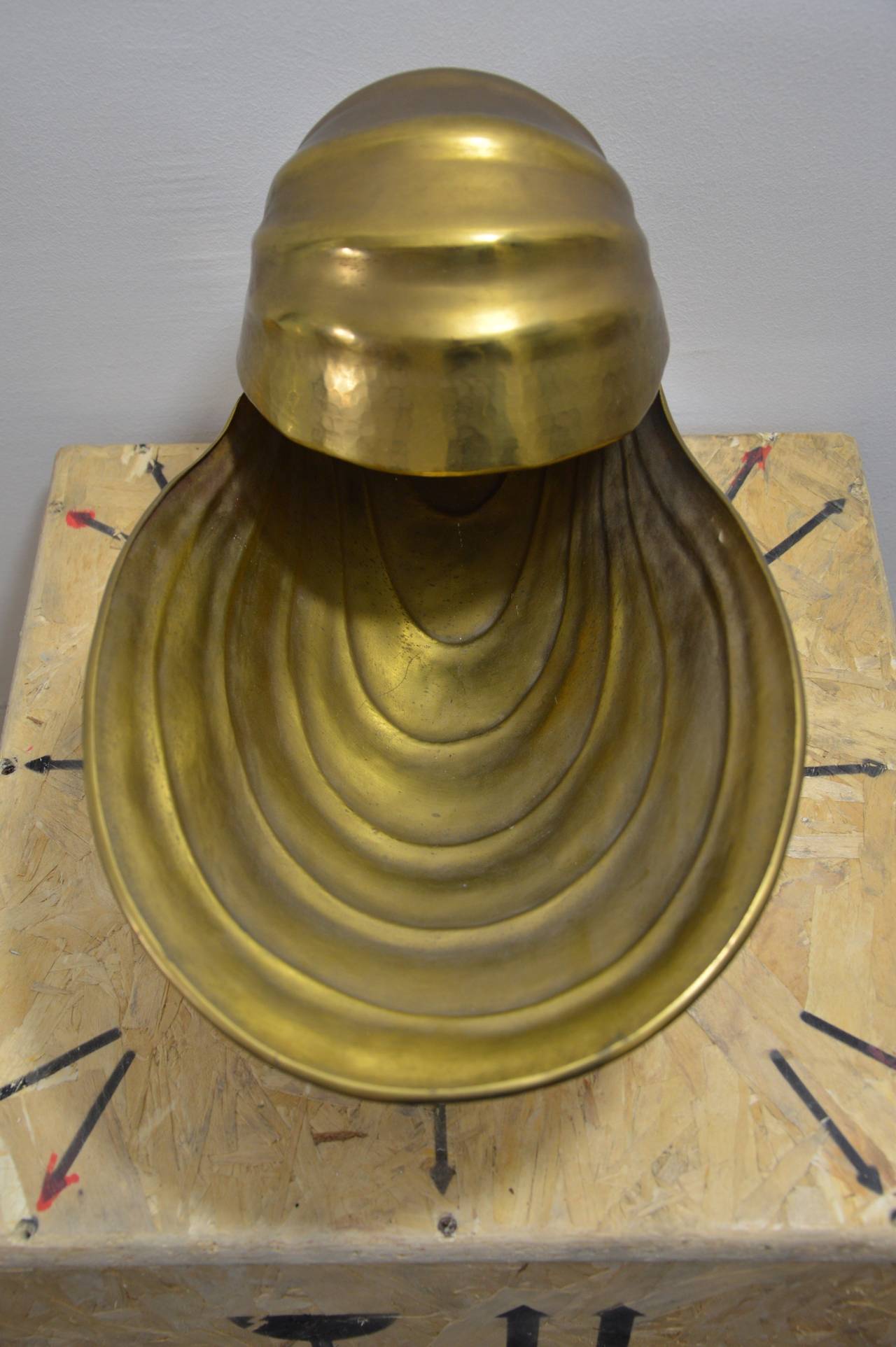 Mid-20th Century Champagne Bucket in Brass by Tommaso Barbi For Sale