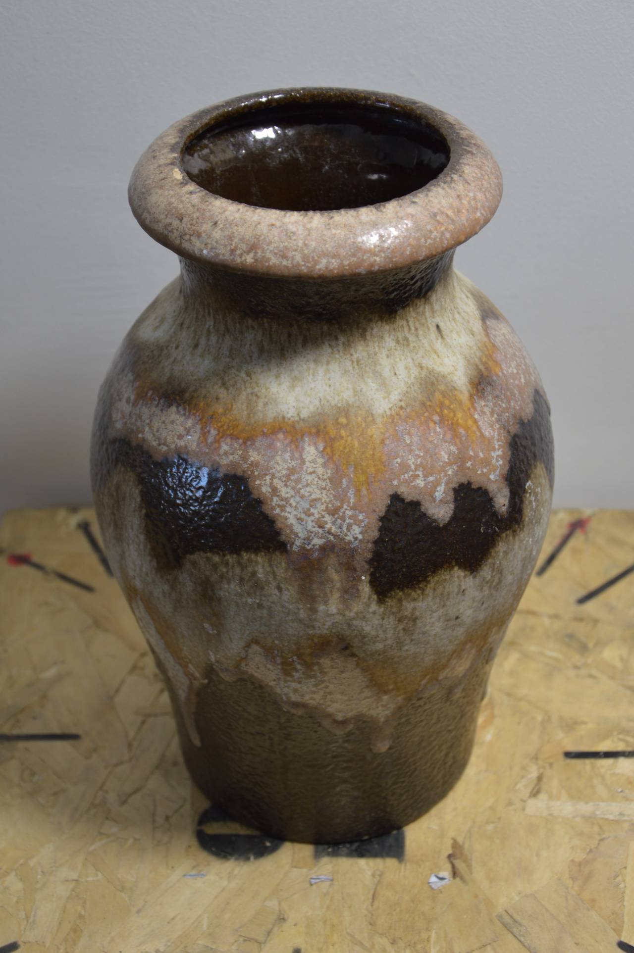 Late 20th Century Brown Vase in Ceramic For Sale