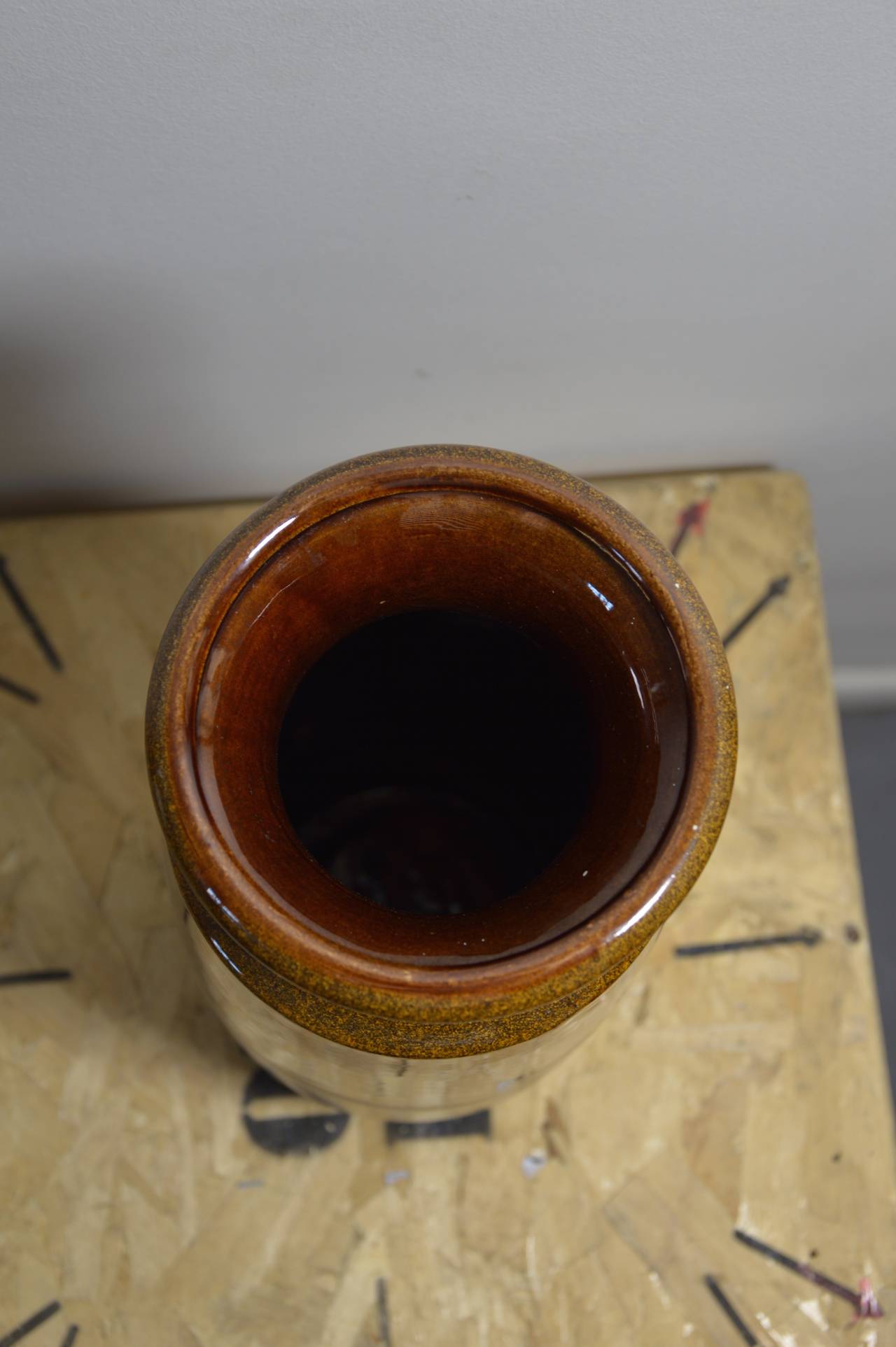 Vase in Brown Ceramic by Scheurich Keramik For Sale 1