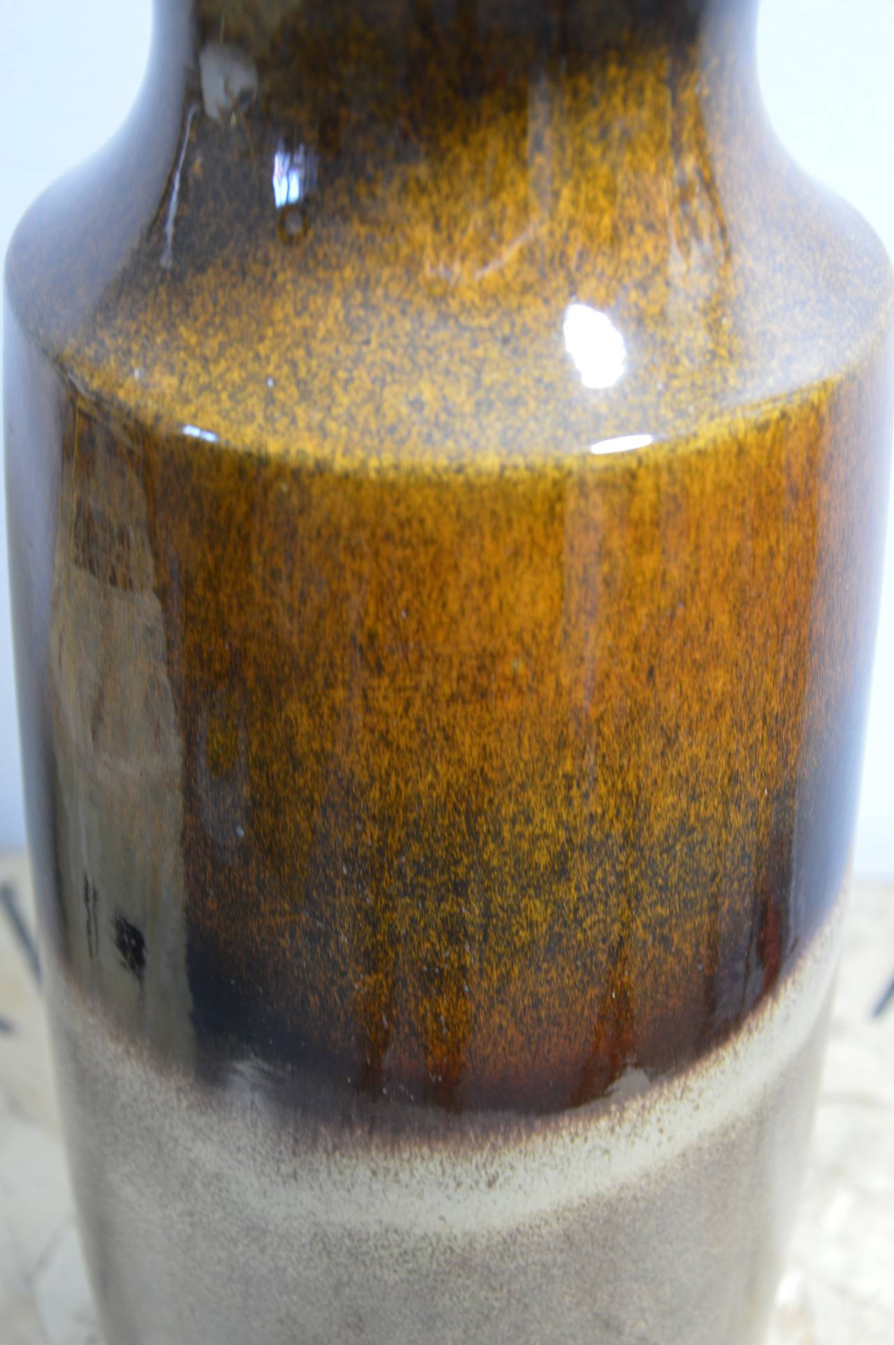 Vase in Brown Ceramic by Scheurich Keramik For Sale 2