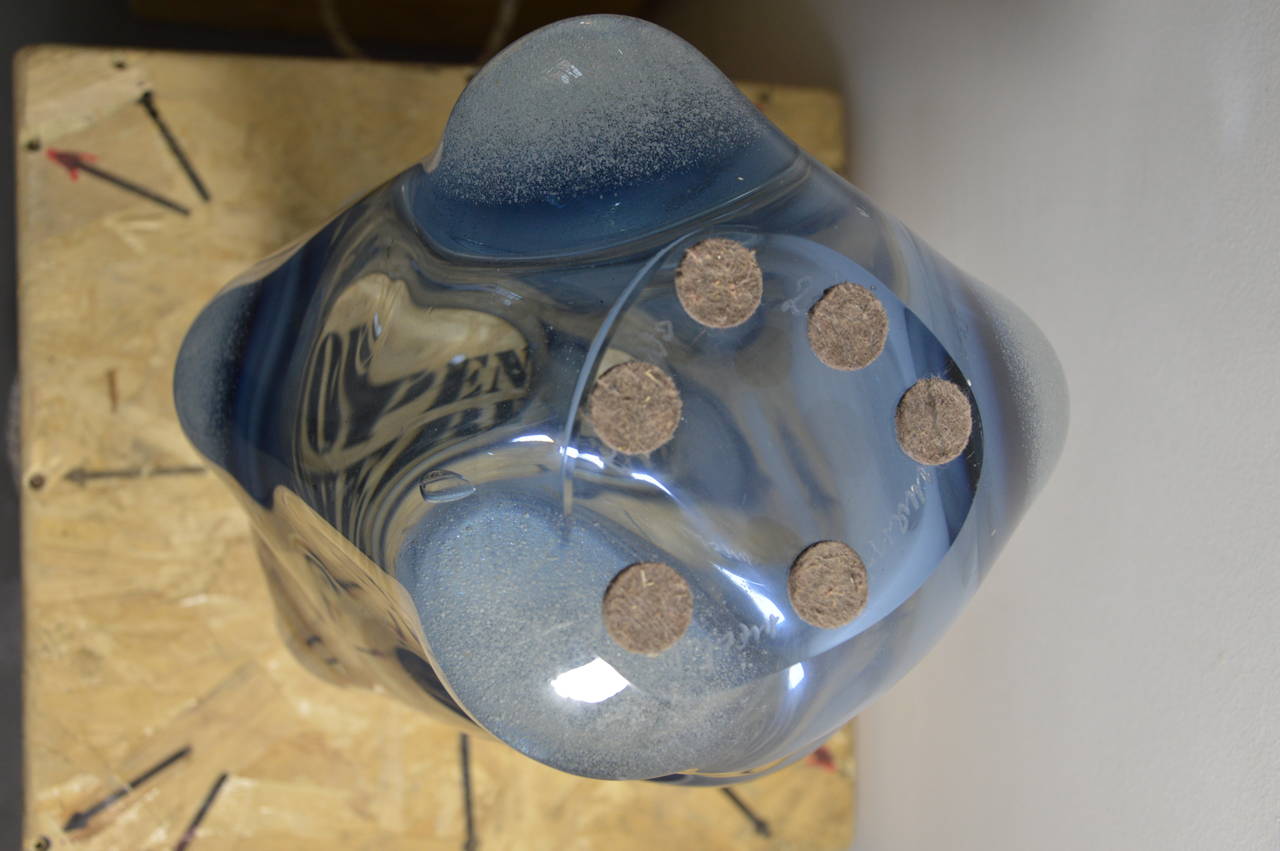 Important Unique Vase in Glass by Micheluzzi 2