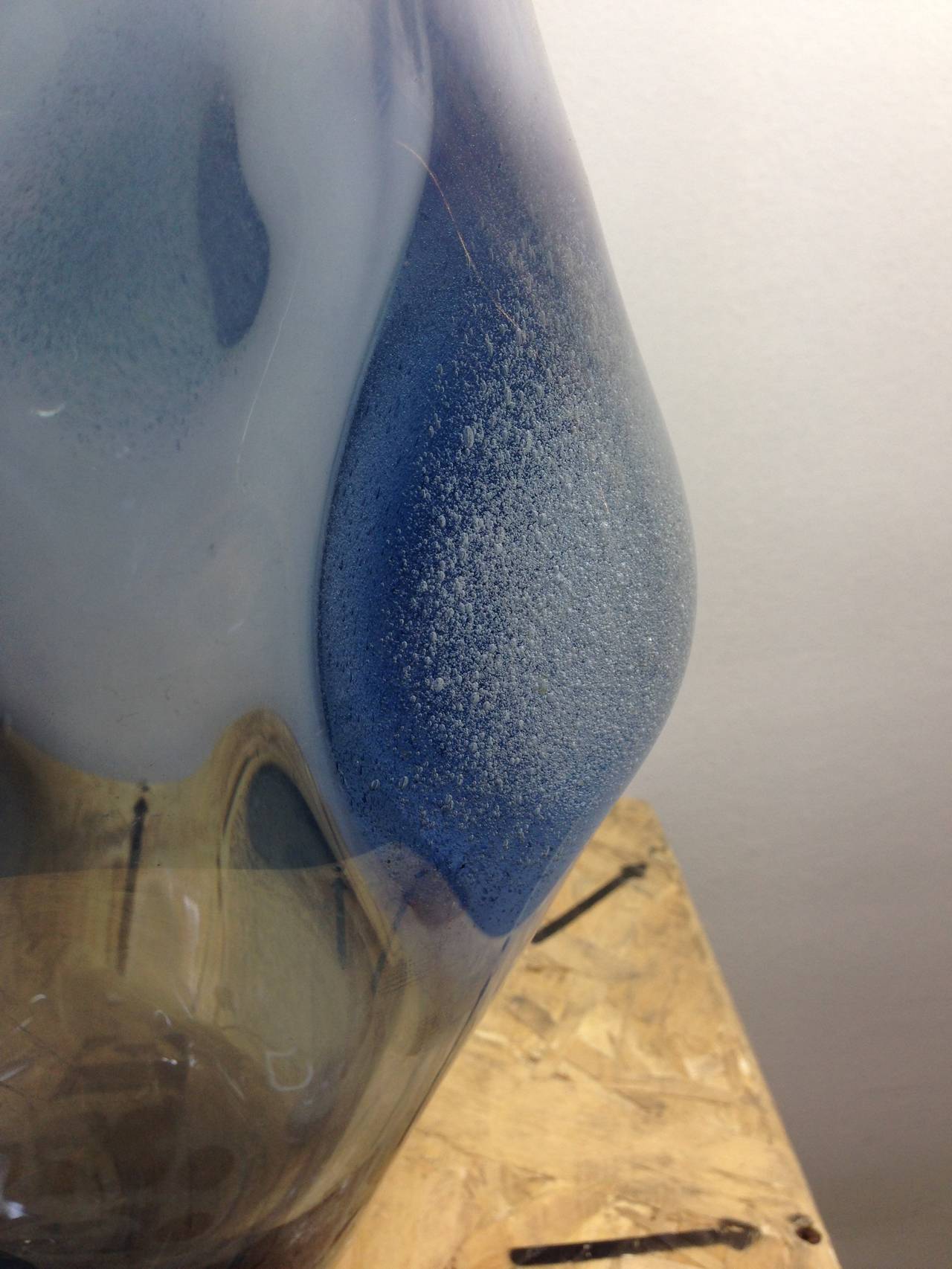 Important Unique Vase in Glass by Micheluzzi 1