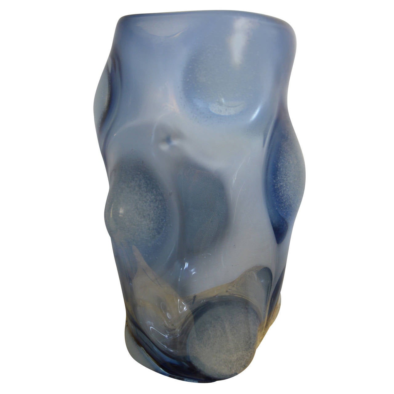 Important Unique Vase in Glass by Micheluzzi