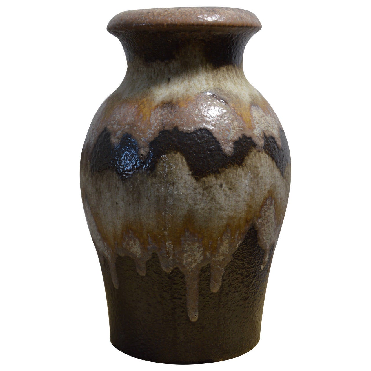 Brown Vase in Ceramic For Sale