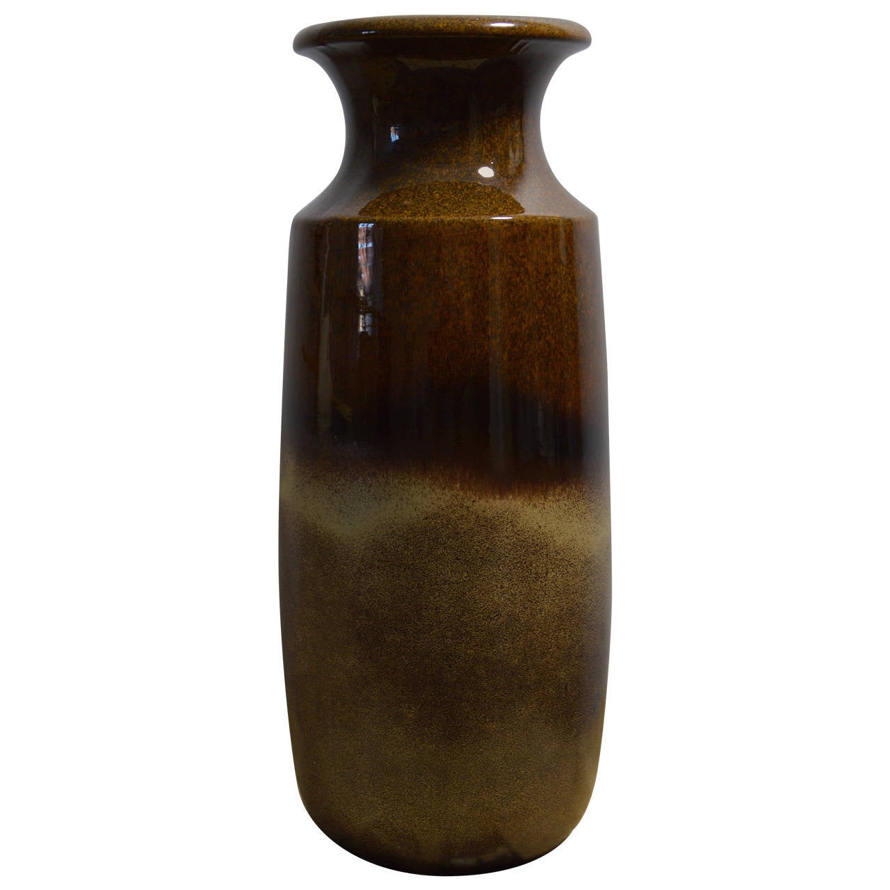Vase in Brown Ceramic by Scheurich Keramik For Sale