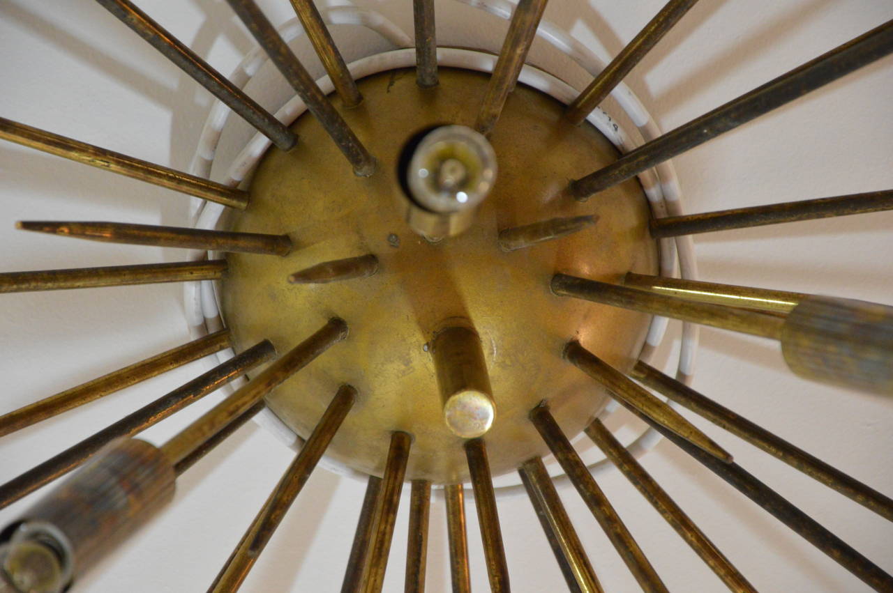 Original Sputnik Celling Light in Brass, circa 1950 For Sale 1