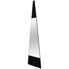 Important Triangular Mirror in Black Steel