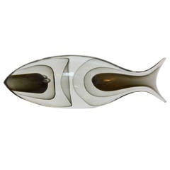 Sculptural Fish in Murano Glass with Gold Dust