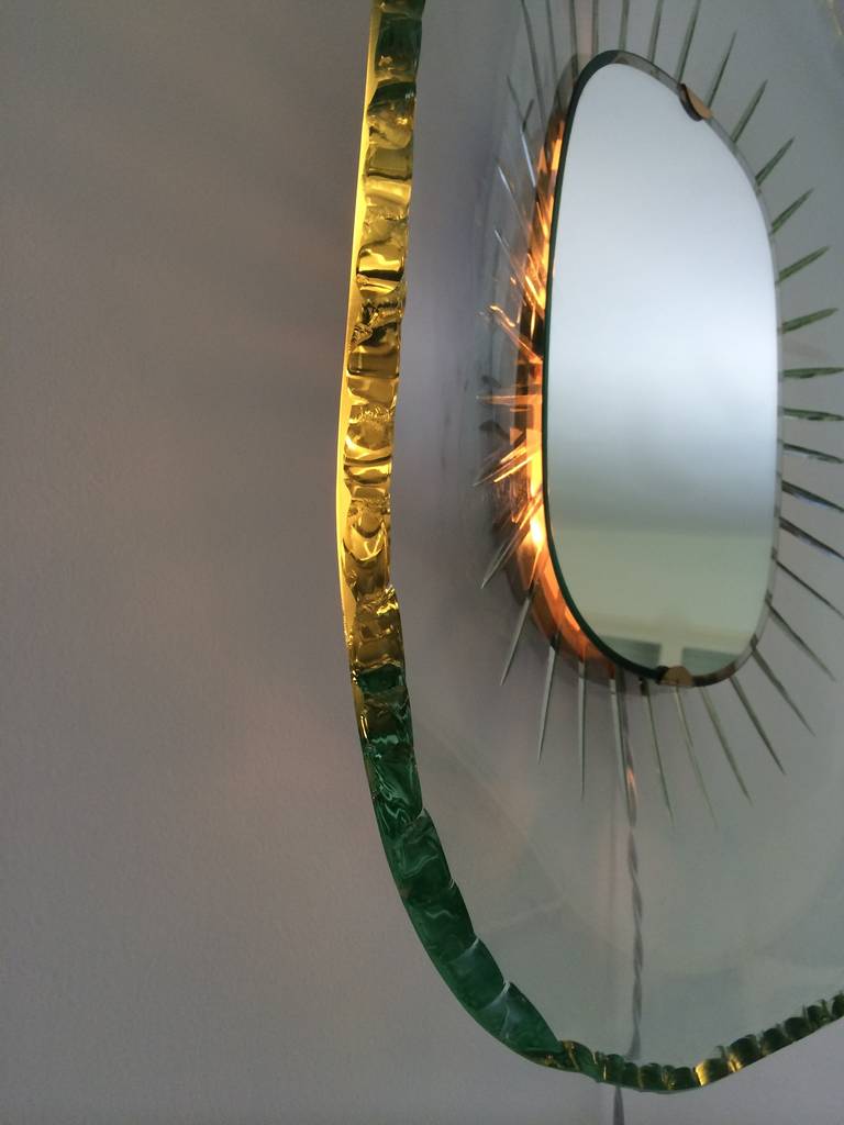 Italian Max Ingrand Mirror Manufactured by Fontana Arte