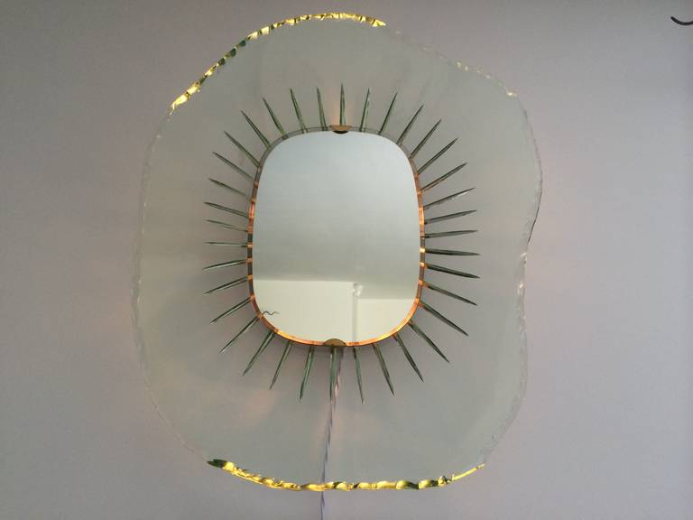 Mid-Century Modern Max Ingrand Mirror Manufactured by Fontana Arte