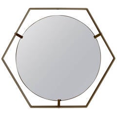 Hexagonal Mirror, Italy Circa 1980