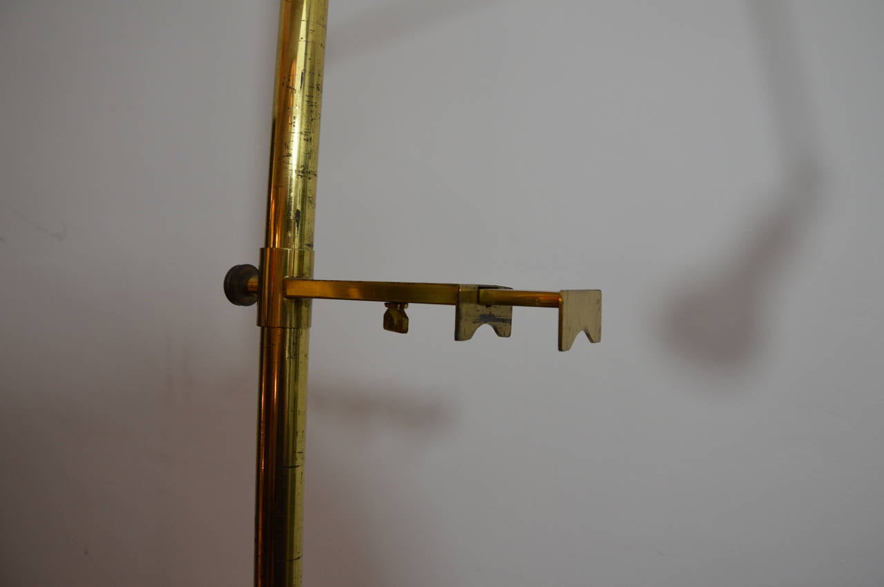 Floor Lamp / Easel in brass by Angelo Lelli for Arredoluce For Sale 2