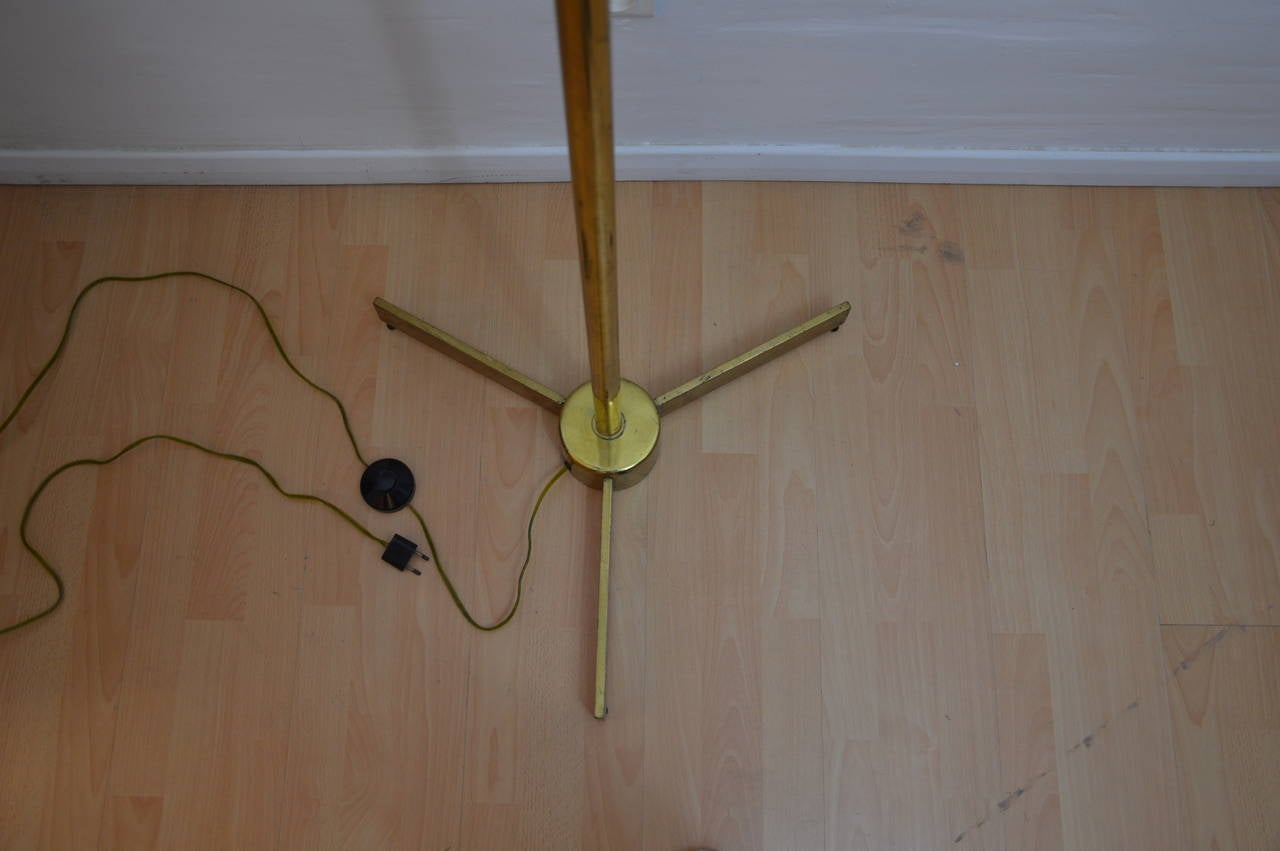 Floor Lamp / Easel in brass by Angelo Lelli for Arredoluce For Sale 1