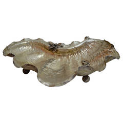 Scalop fruits bowl or table centerpiece in massive argent