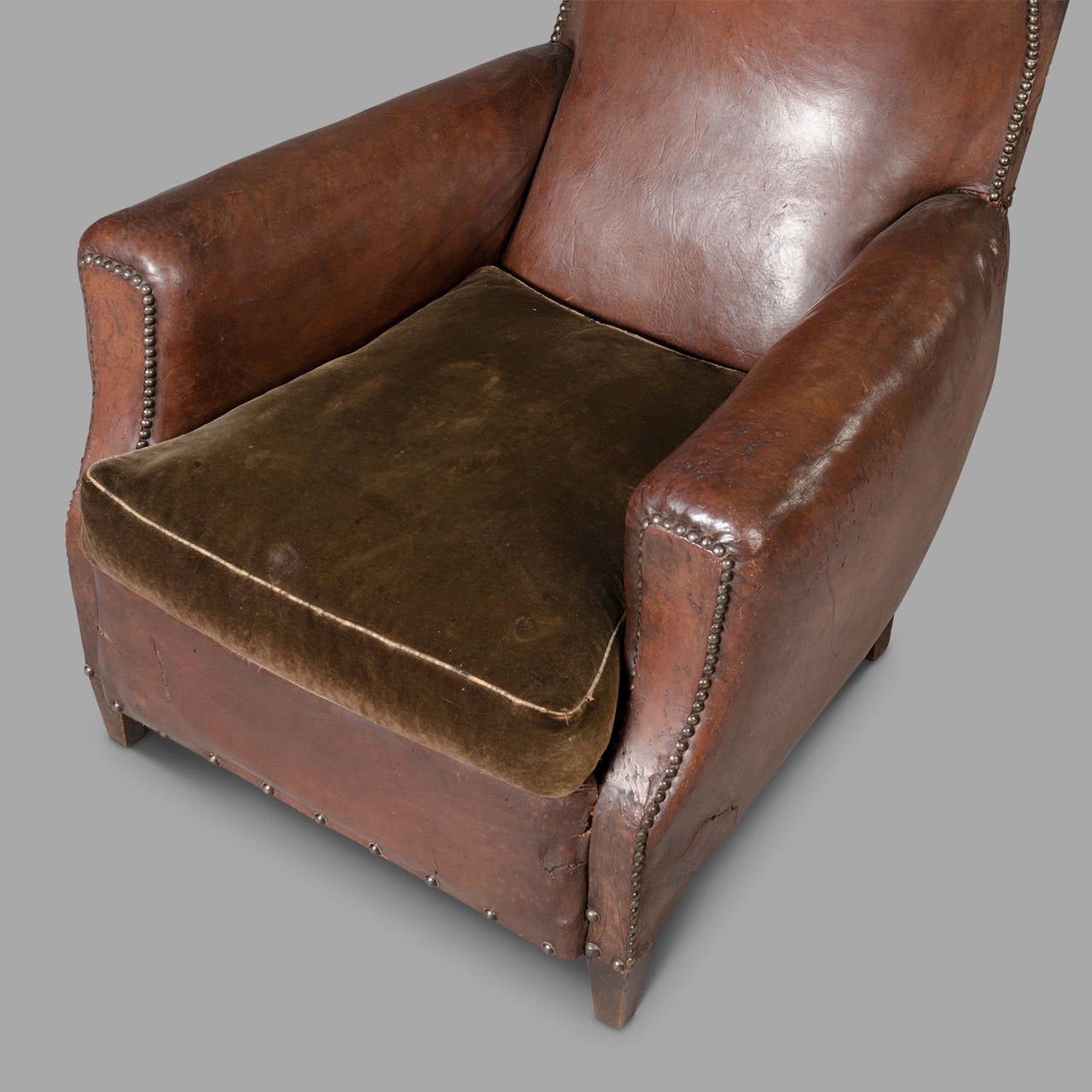 Leather Armchair and Sofa Set from 1930s Psychoanalyst at 1stDibs