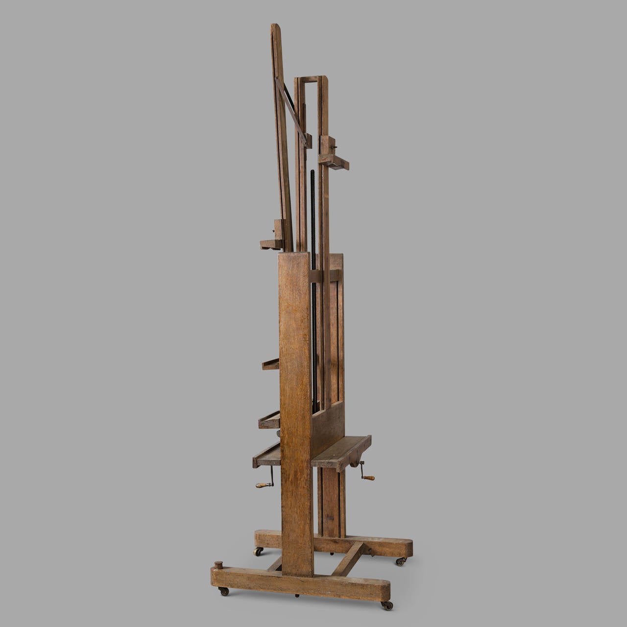 French Large End 19th Century Double-Sided Workshop Easel