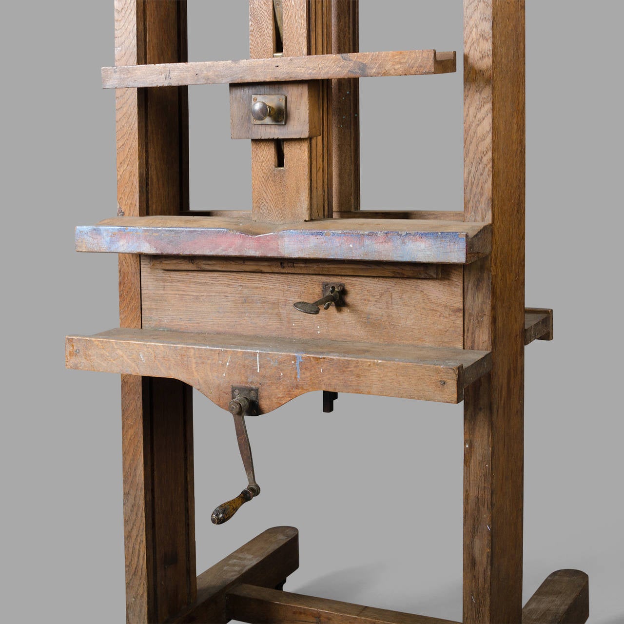 Oak Large End 19th Century Double-Sided Workshop Easel