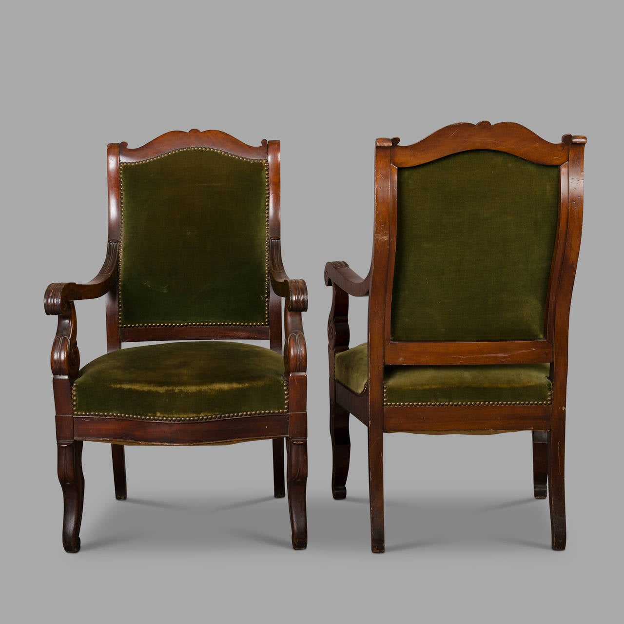 Directoire Pair of Louis-Philippe Armchairs For Sale
