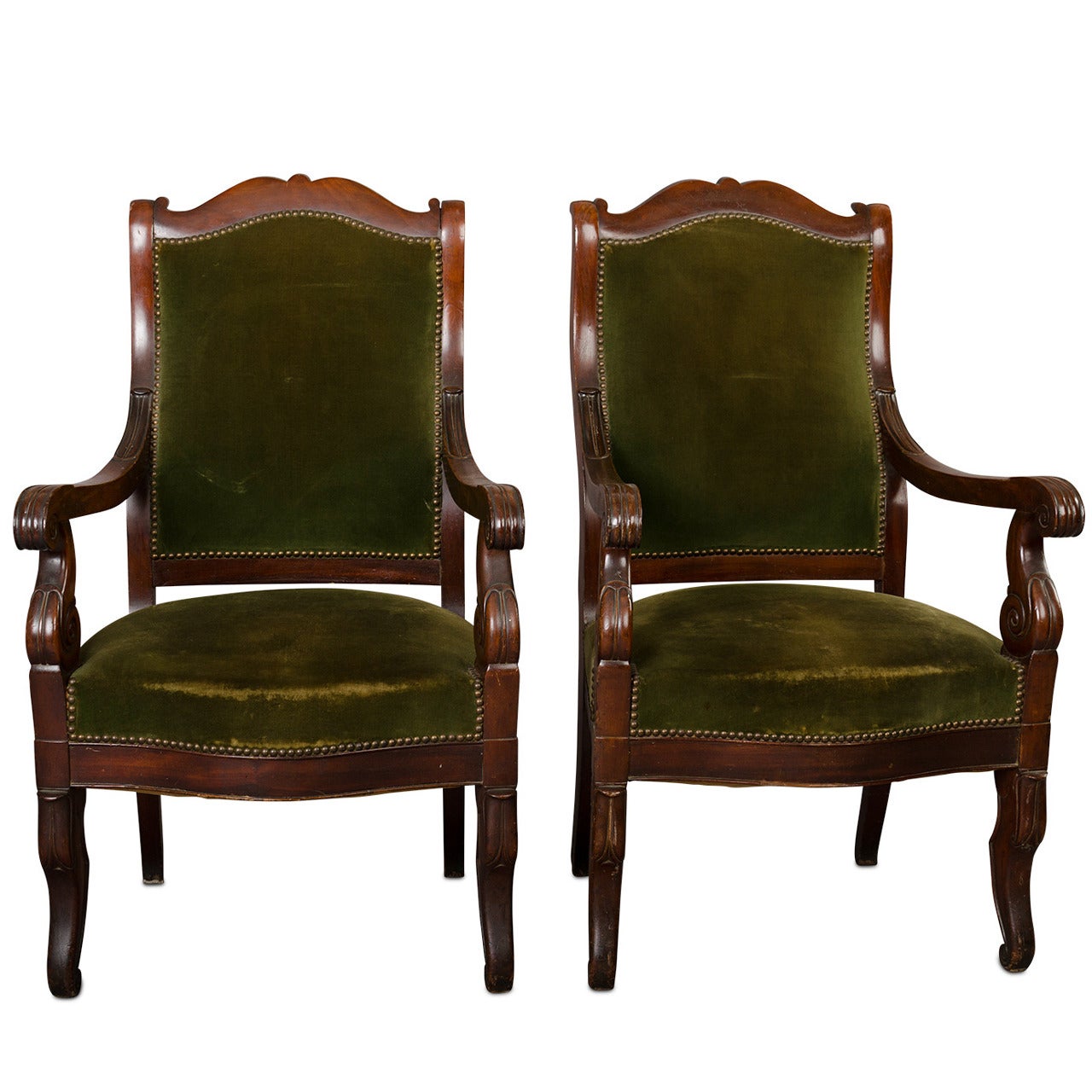 Pair of Louis-Philippe Armchairs For Sale