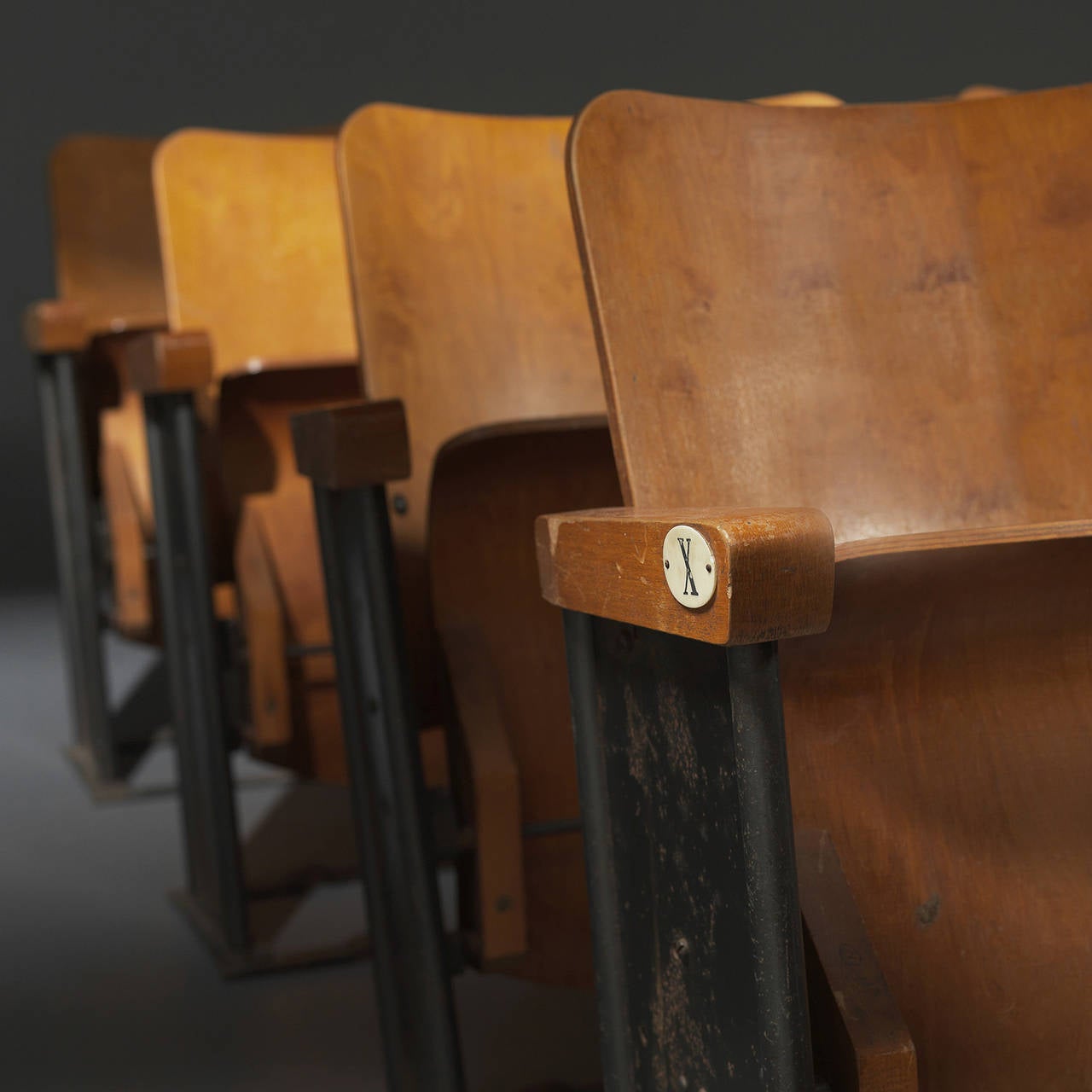 1950s Movie Theater Armchairs, From a Military Base 4