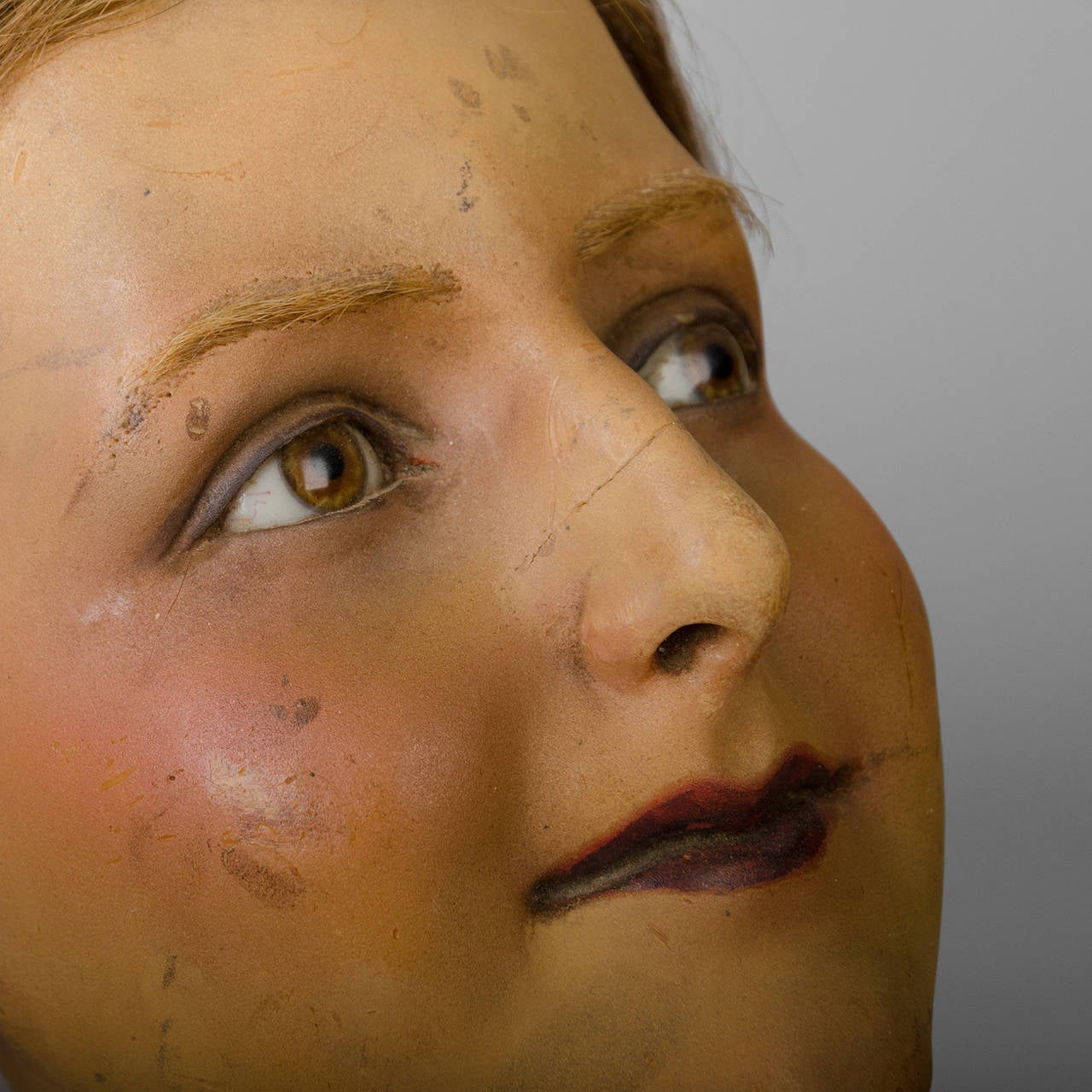 Model head in Wax, around 1900s-1920s 2