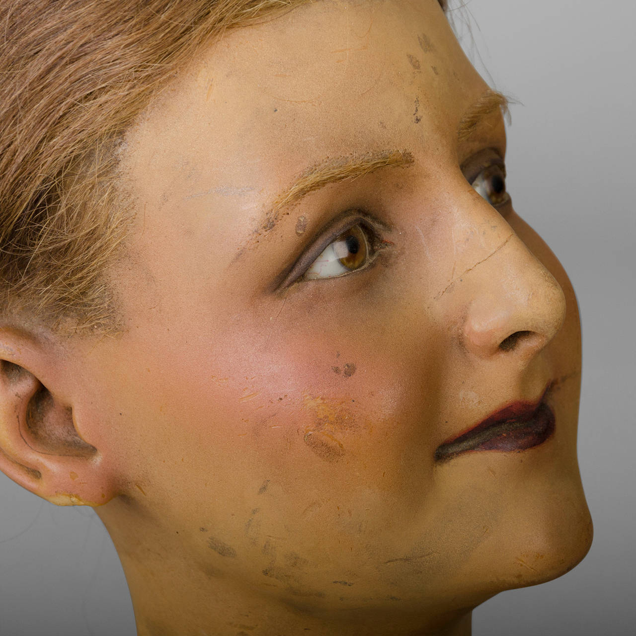 20th Century Model head in Wax, around 1900s-1920s