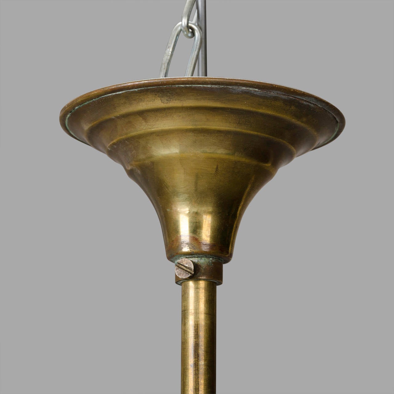 Small Late 19th Century Brass Gas Suspension For Sale 2