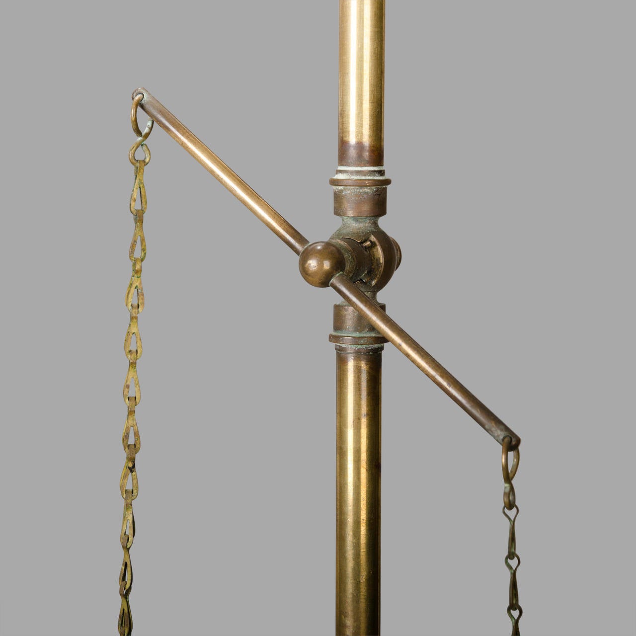 Small Late 19th Century Brass Gas Suspension For Sale 1