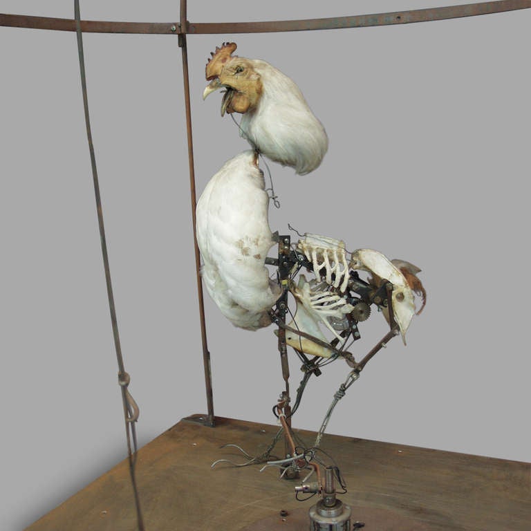 French 'Le Coq' Sculpture Automaton by Gilbert Peyre For Sale