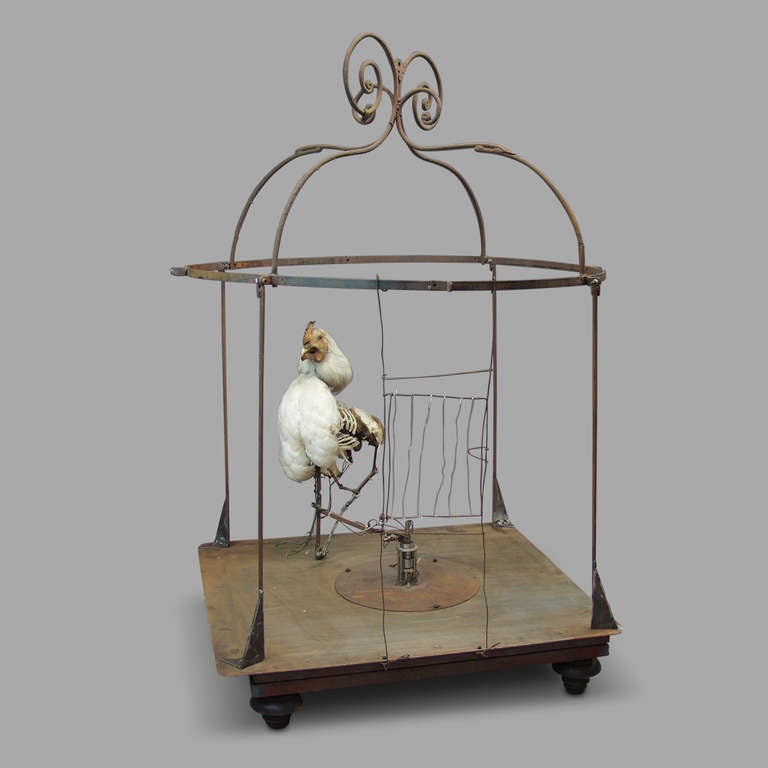 20th Century 'Le Coq' Sculpture Automaton by Gilbert Peyre For Sale