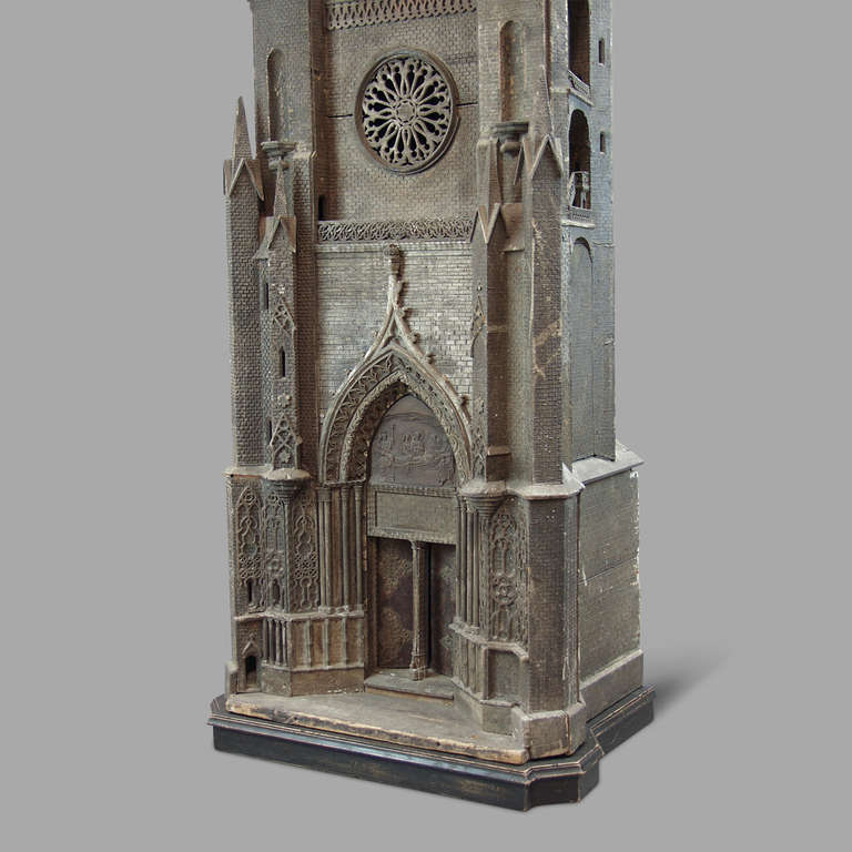 Huge Cathedral Model, circa 1900-1930 In Fair Condition In Saint-Ouen, FR