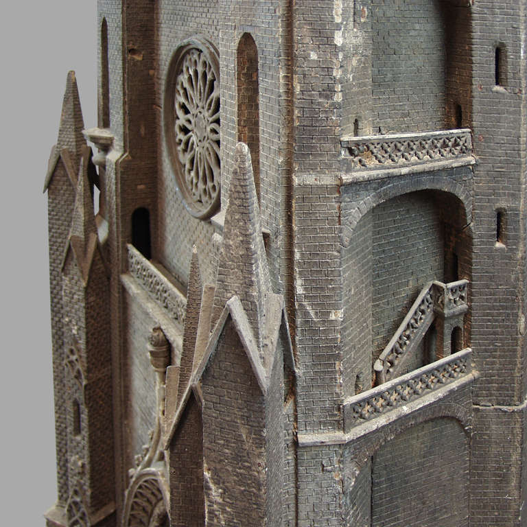 Wood Huge Cathedral Model, circa 1900-1930