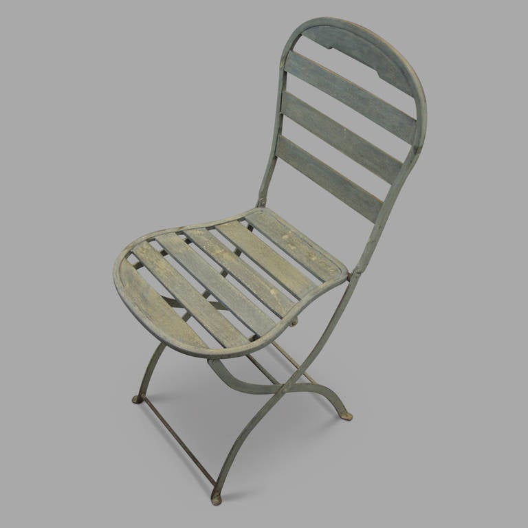 French Set of Four Folding Garden Chairs