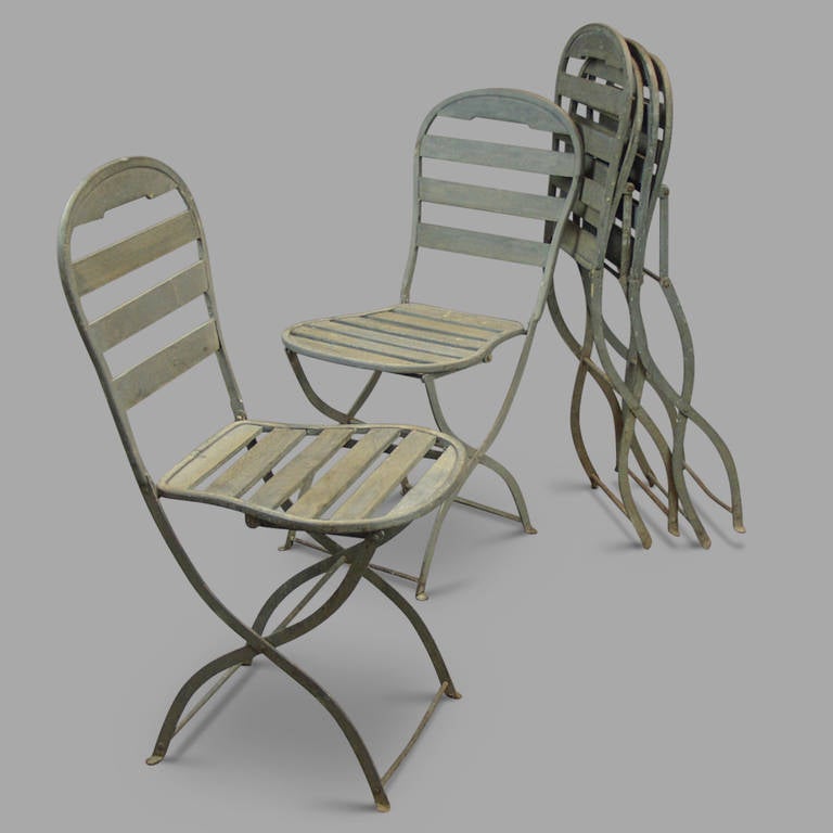 20th Century Set of Four Folding Garden Chairs