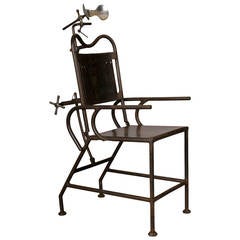 Medical Armchair in Sheet Metal and Nickel Parts, circa 1930 6