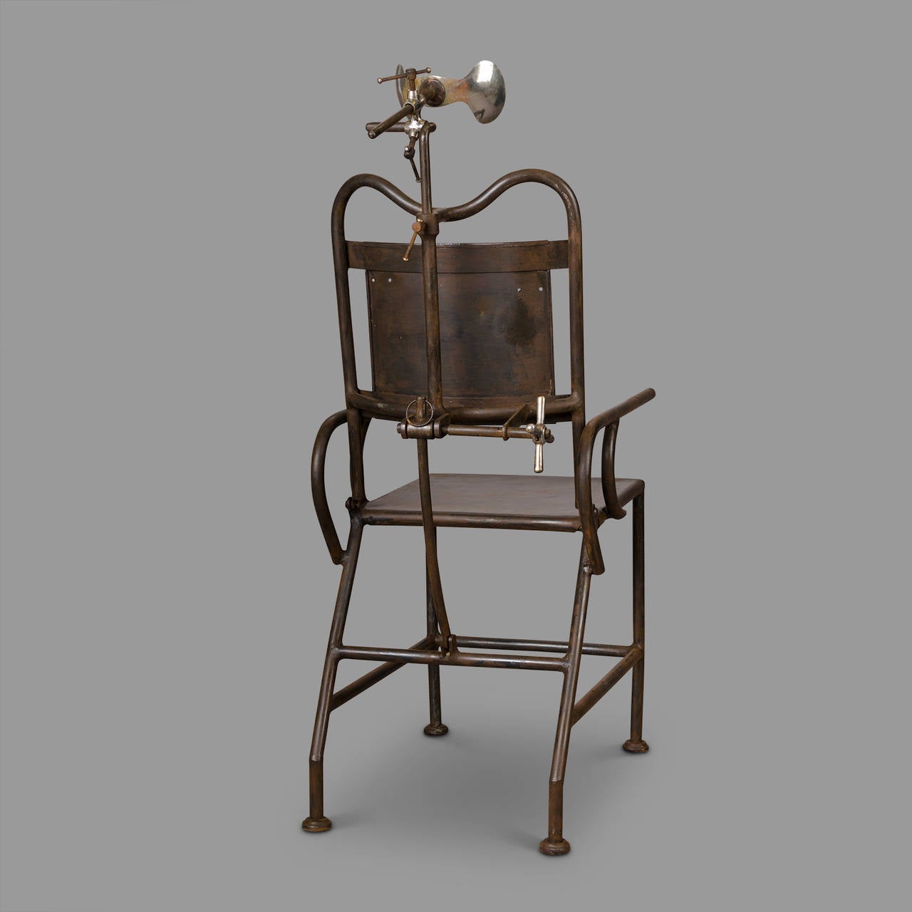 Medical Armchair in Sheet Metal and Nickel Parts, circa 1930 For Sale 1