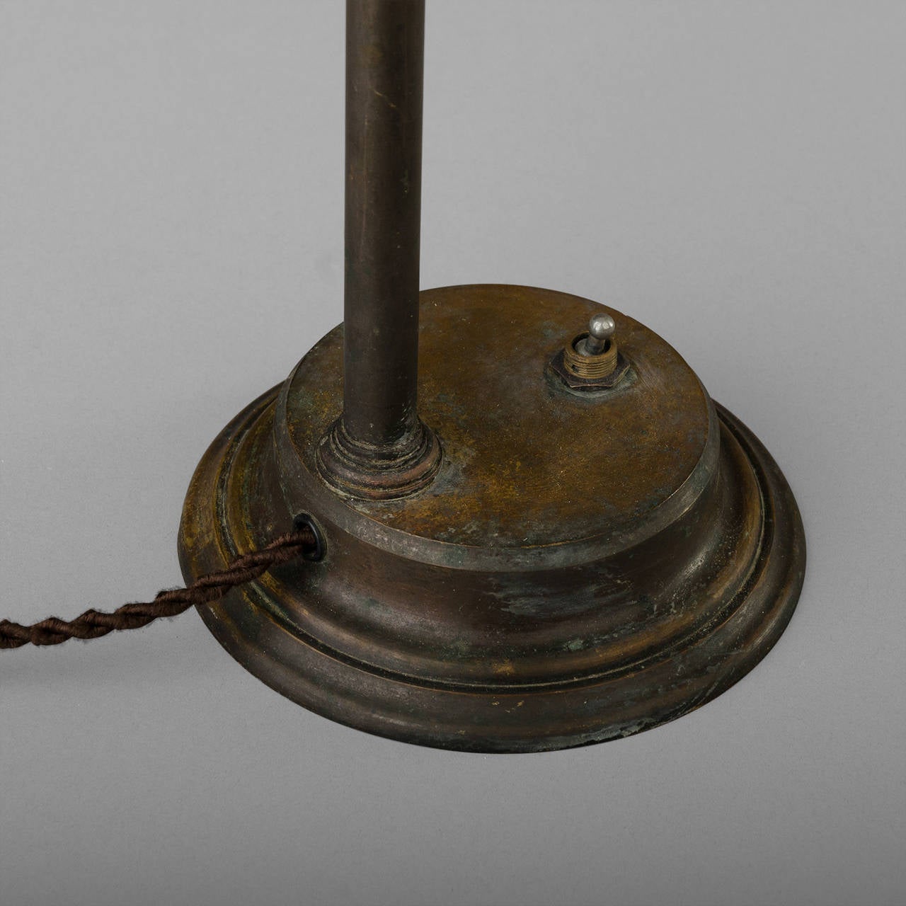 Brass and Nickel-Plated Steel Desk Lamp, c. 1930 3