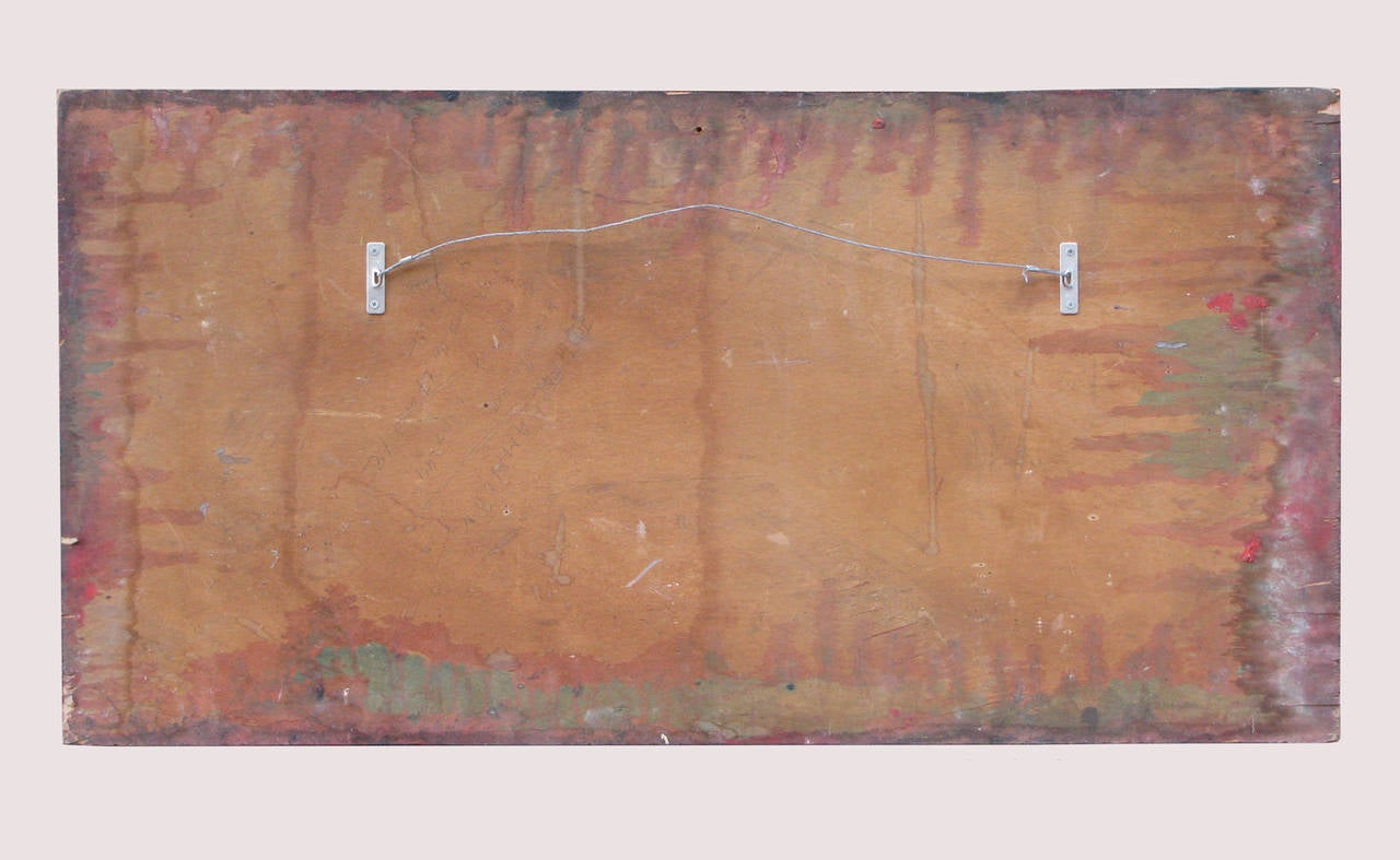 Mid-20th Century Mid-Century Abstract Painting by Lebanese Painter Blanche Loheac-Ammoun For Sale