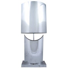 Large Sculptural Jere Chrome Lamp