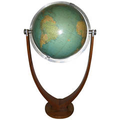 Mid-Century Globe by "Columbus Duo Erdglobus"