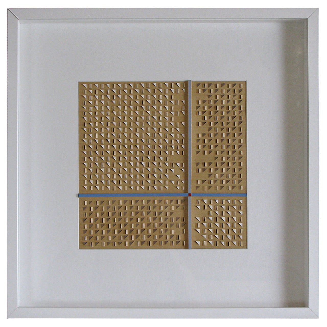 Peinture sur papier Op-Art de l'artiste français Luco Cormerais en vente