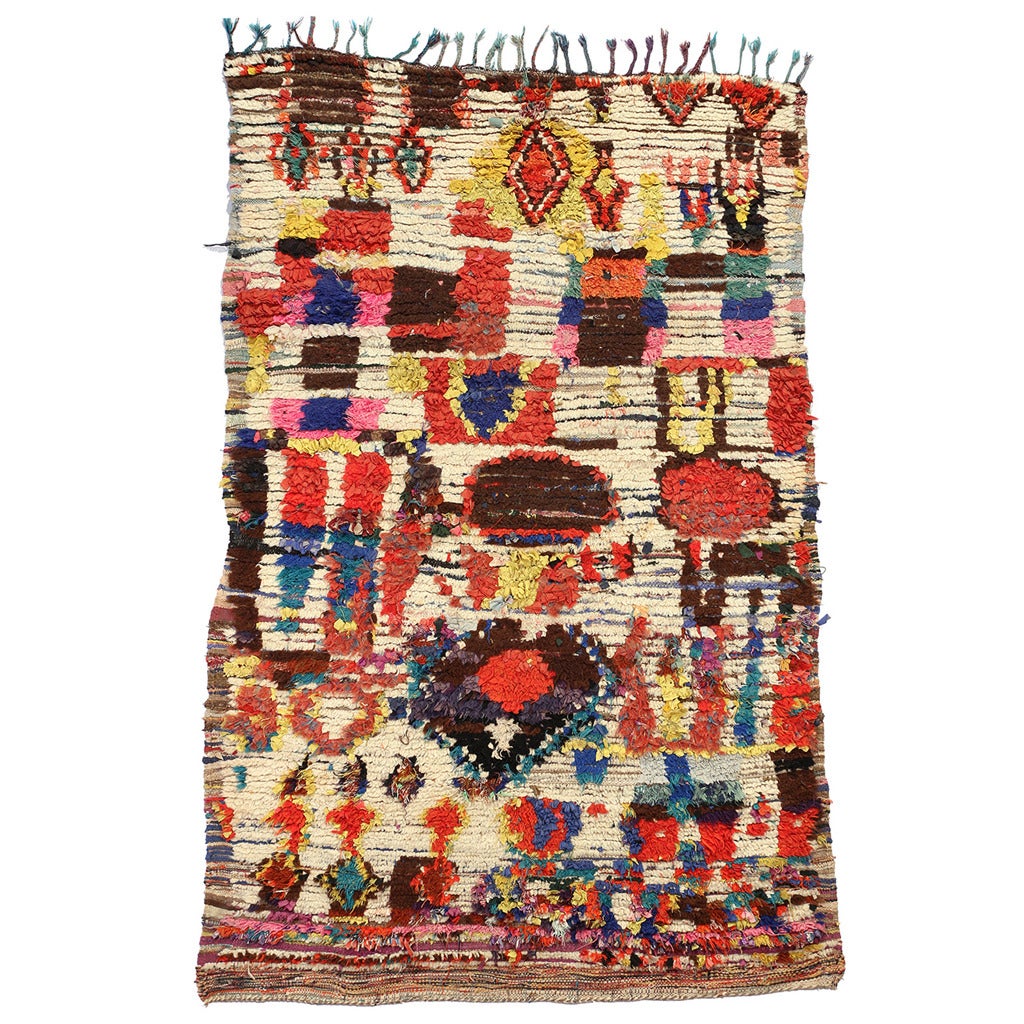 Old Ourika Moroccan Carpet For Sale